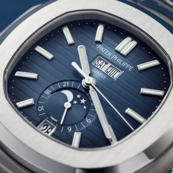 Patek Philippe Nautilus Chronograph White Gold Blue Dial 40mm