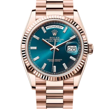 Rolex Day-Date Rose Gold Blue Dial 36mm