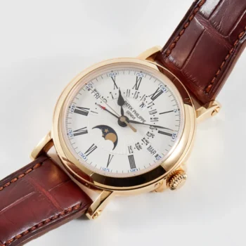 Patek Philippe Perpetual Calendar Retrograde Date Yellow Gold White Dial 38mm