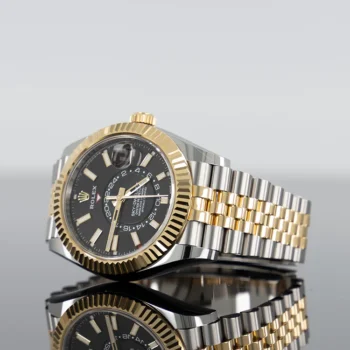 Rolex Sky-Dweller Yellow Gold & Steel Jubilee Black Dial 42mm