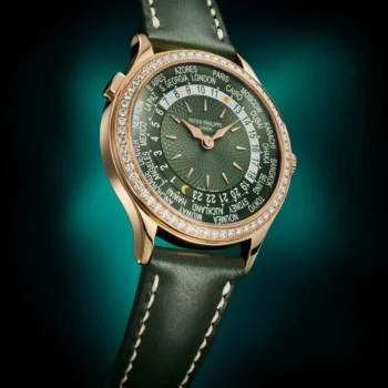 Patek Philippe Complications World Time Rose Gold Diamond Green Dial 36mm