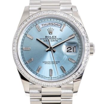 Rolex Day-Date Platinum Diamond Blue Dial 36mm