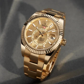 Rolex Sky-Dweller Yellow Gold & Steel Champagne Dial 42mm