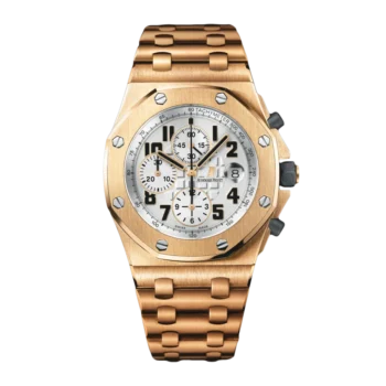 Audemars Piguet Royal Oak Offshore Chronograph Rose Gold Silver Dial 42mm