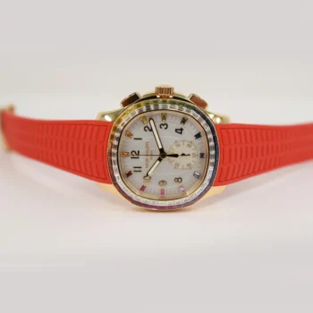 Patek Philippe Aquanaut Luce "Rainbow" Chronograph Rose Gold Diamond White Dial 39mm