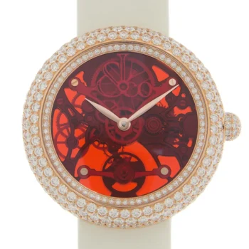 Jacob & Co. Brilliant Rose Gold Diamond Red Transparent Dial 42mm